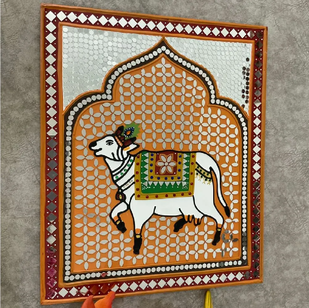 Cow Lippan Wall Hanging Set of 2 photo 3